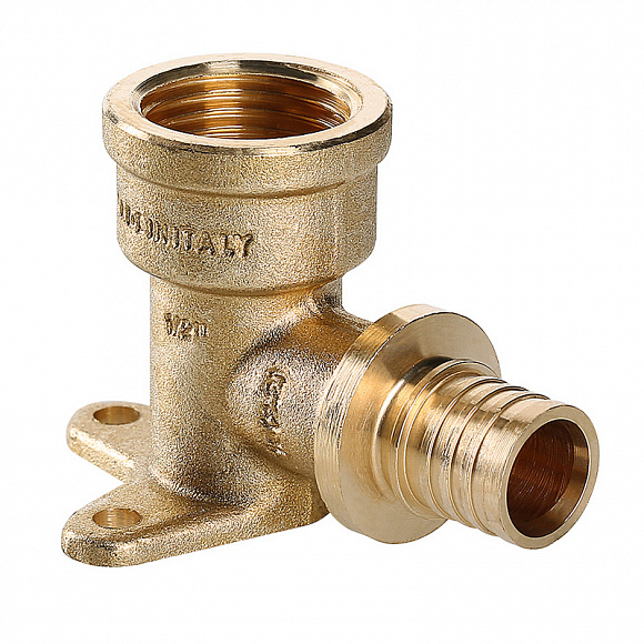 VALTEC Угольник аксиальный настенный с креплением 20x1/2" ВР (Водорозетка)