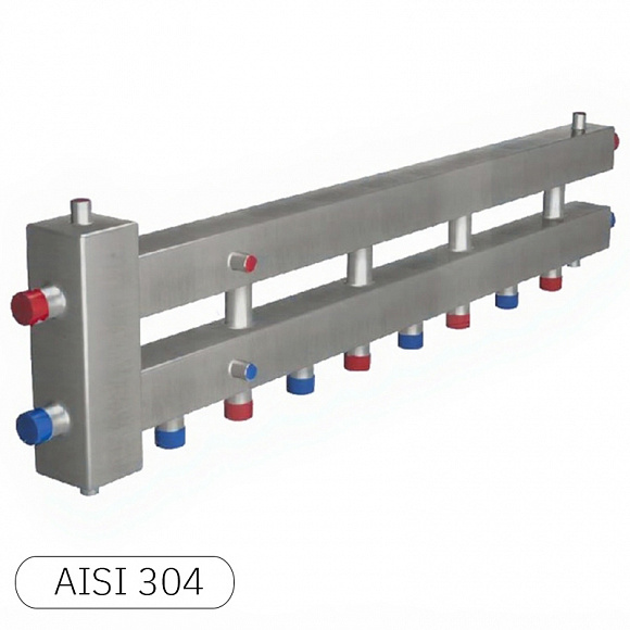 НЕРЖ Гирдравлический разделитель RISPA ГРУ+КМГ 4+1 выходов (100 квт)