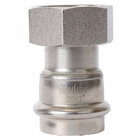 ROMMER Пресс муфта с накидной гайкой из нерж. стали 28х1