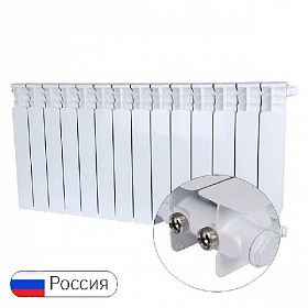 Биметаллический радиатор STOUT SPACE 500, 14 секций (нижнее правое подключение)