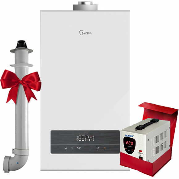 Настенный газовый котел Midea 18 кВт, двухконтурный