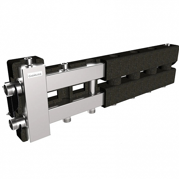 GIDRUSS Коллектор с гидрострелкой BM-80-4D (80 кВт, вх. 11 /4", 3+1 вых. 1")