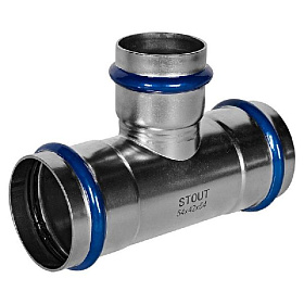 STOUT Пресс тройник из нерж. стали  54х42х54