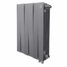 Биметаллический радиатор Royal Thermo Pianoforte SILVER SATIN 500, 6 секций (нижнее подключение)