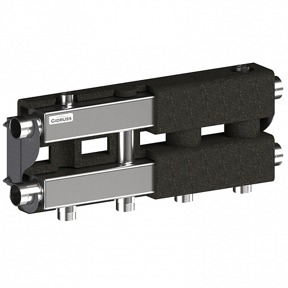 GIDRUSS Распределительный коллектор MKSS-100-2 (100 кВт, вх. 1 1/4", 1+1 вых. 1")