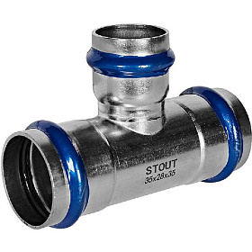 STOUT Пресс тройник из нерж. стали  35х28х35
