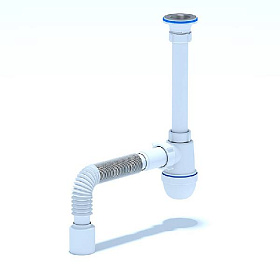 C1010 Сифон АНИ 1 1/4"*40 с гибкой трубой 40*50