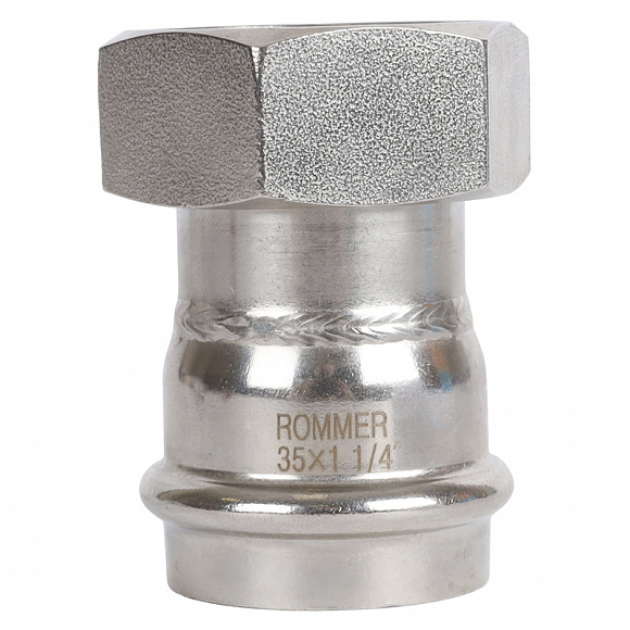 ROMMER Пресс муфта с накидной гайкой из нерж. стали 35х1 1/4