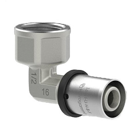 ПРЕСС Угольник 16х1/2" ВР Valvogamma