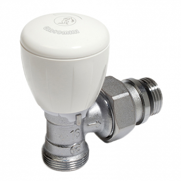 Giacomini Вентиль ручной микрометрический угловой 1/2"х3/4" Е, R431TG
