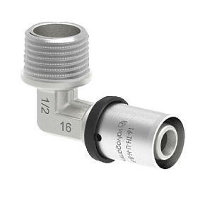 ПРЕСС Угольник 26х1" НР Valvogamma