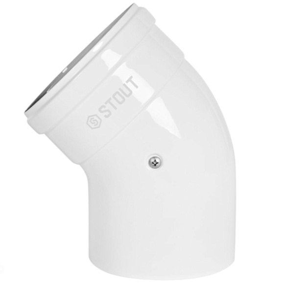 STOUT Отвод кондесационный D60/100 (п-м) 45° 