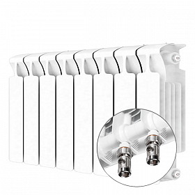 Биметаллический радиатор Rifar MONOLIT VENTIL MVR 350, 4 секции (нижнее правое подключение)