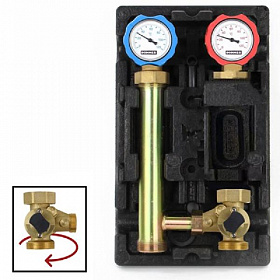ROMMER Насосная группа с 3-х ходовым приводным смесителем 1" (в теплоизоляции) УНИВЕРСАЛЬНАЯ