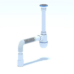 C1015 Сифон АНИ 1 1/4"*40 с гибкой трубой 40*40/50