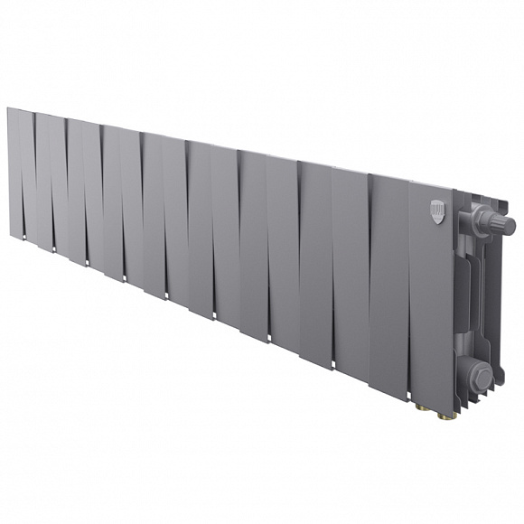 Биметаллический радиатор Royal Thermo Pianoforte SILVER SATIN 200, 18 секций (нижнее подключение)