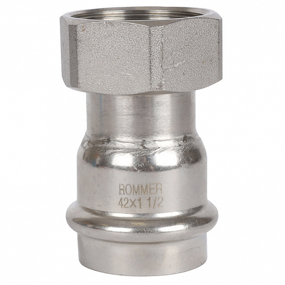 ROMMER Пресс муфта с накидной гайкой из нерж. стали 42х1 1/2