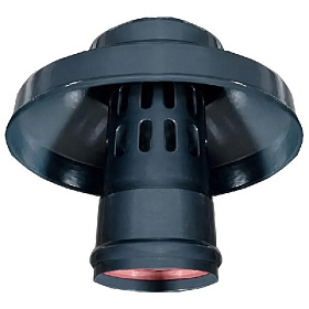 ROMMER Оголовок с ветрозащитой D 80 ЧЕРНЫЙ (Алюминий)