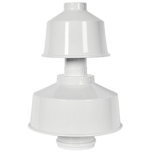 ROMMER Оголовок с ветрозащитой D60/100 БЕЛЫЙ (Алюминий)