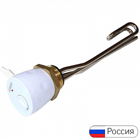 ТЭН НЕРЖ. сталь с термостатом для бойлера 1 1/2", 2 кВт (220В)