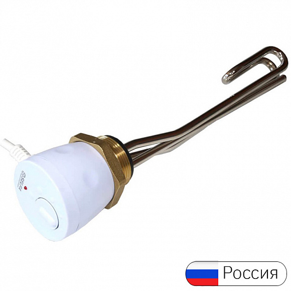 ТЭН НЕРЖ. сталь с термостатом для бойлера 1 1/2", 3 кВт (220В)