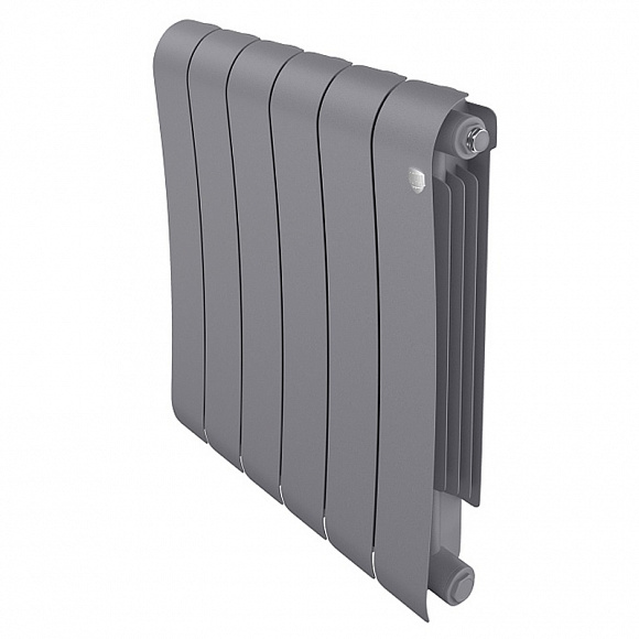 Радиатор биметалл. Royal Thermo Infinity BIANCO SILVER SATIN 500, 6 секций