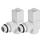 Royal Thermo CUBE Комплект дизайн-вентилей 1/2" угловой (белый)