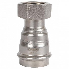 ROMMER Пресс муфта с накидной гайкой из нерж. стали 35х1