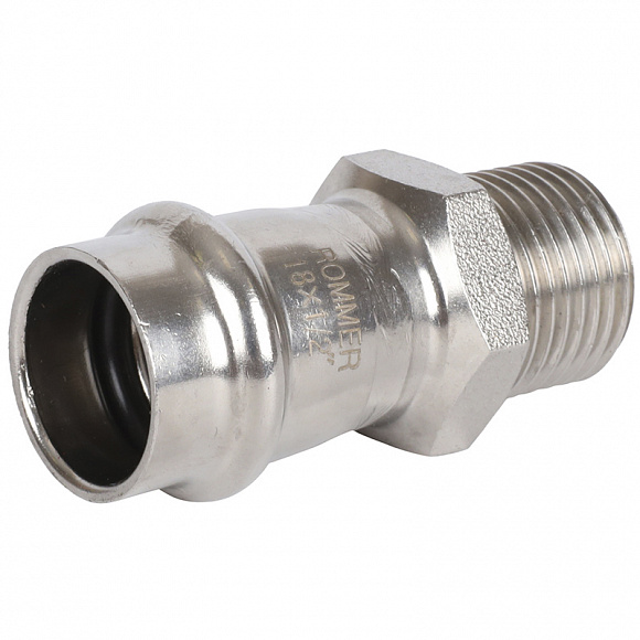 ROMMER Пресс муфта из нерж. стали 18х1/2 НР