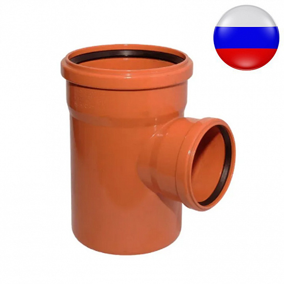 Тройник наружный 160-110 90° РЫЖИЙ