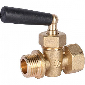 STOUT Кран для манометра, 1/2" НР-ВР