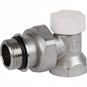 STOUT Вентиль запорно-балансировочный, угловой 1/2" (с доп. уплотнением)