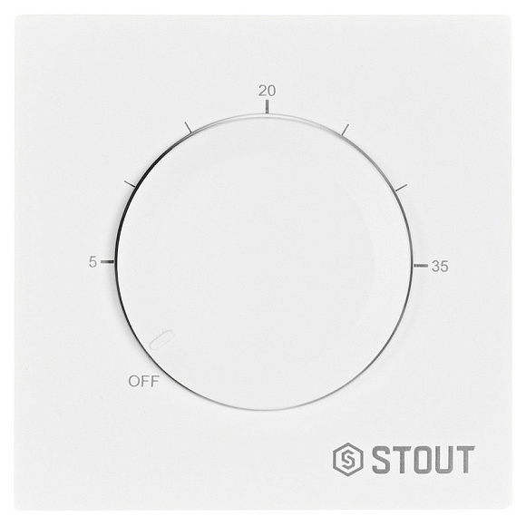 STOUT Термостат теплого пола 16А, белый