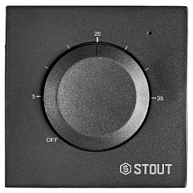STOUT Термостат теплого пола 16А, черный