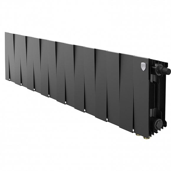 Биметаллический радиатор Royal Thermo Pianoforte NOIR SABLE 200, 16 секций (нижнее подключение)